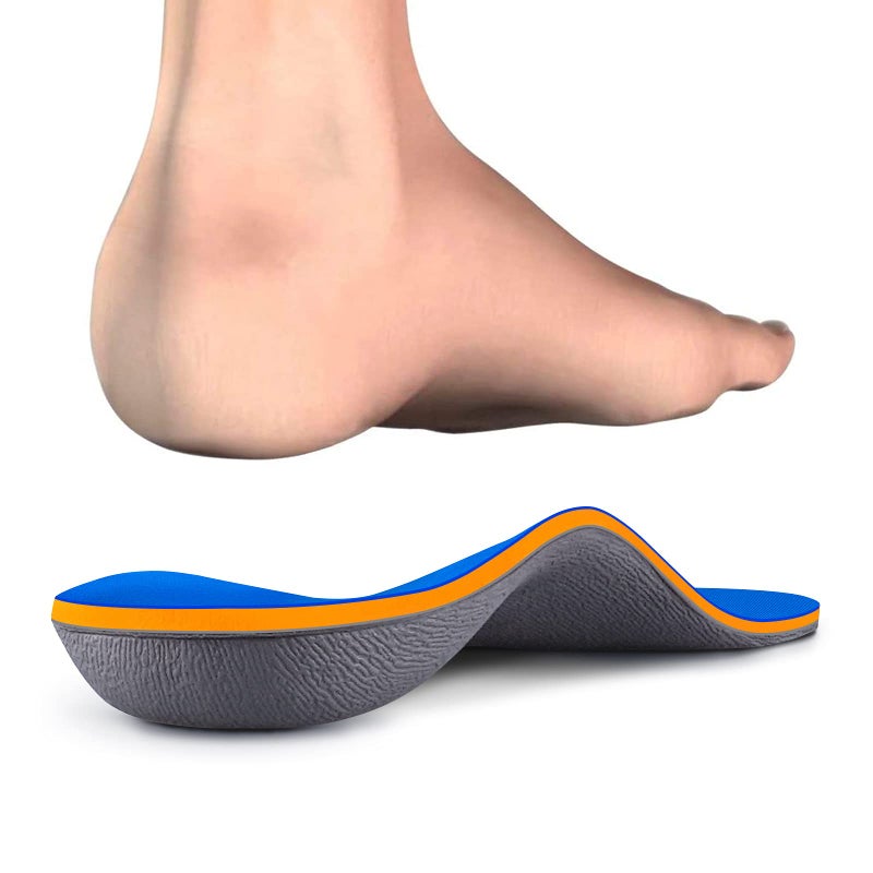 Kelaide Arch Support Insoles Relief Plantar Fasciitis Comfort Orthotic Inserts for Flat Feet Feet Pain Pronation Shoes Insoles for Men and Women Blue